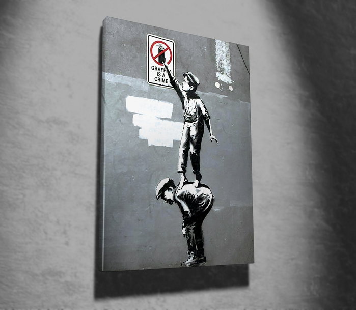 Wallity Lienzo Decorativo Banksy WY31 (70 x 100 cm)